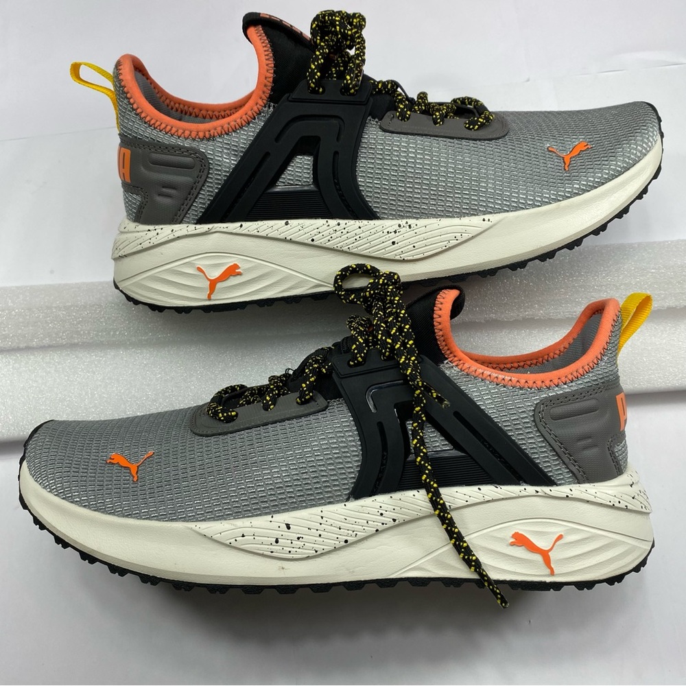 PUMA Athletic Shoes color:Gray Orange
 Men’s size: 10.5